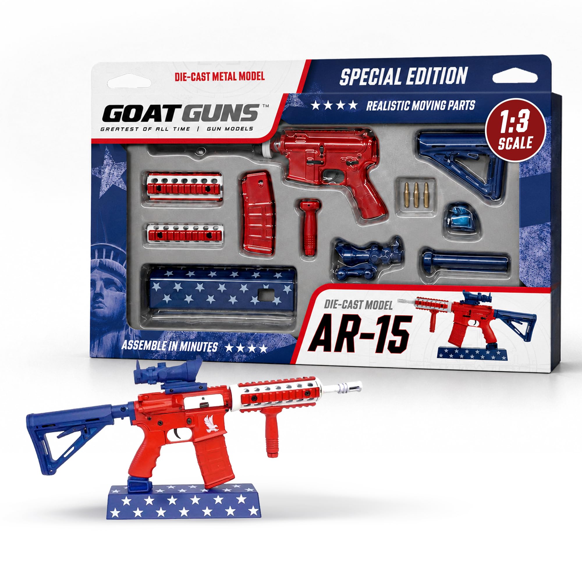 Amazon.co.jp: GOAT GUNS ミニチュア USA AR-15 | 1:3スケール ダイ